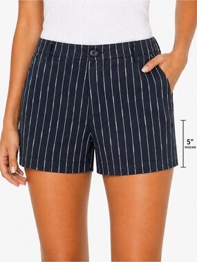 Nautica Women’s Navy & White ‘Rope’ Striped Shorts, 14